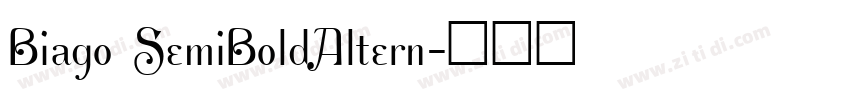Biago SemiBoldAltern字体转换